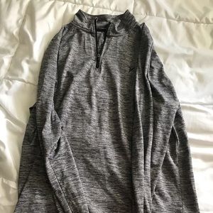 Mens Old Navy Active Gray Go-Dry Fleece 1/4 Zip